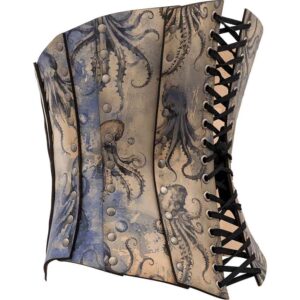 Blue Kraken Leather Corset
