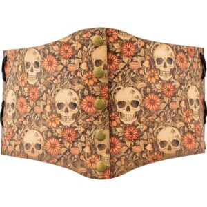 Cottagecore Skull Snap Front Waist Cincher