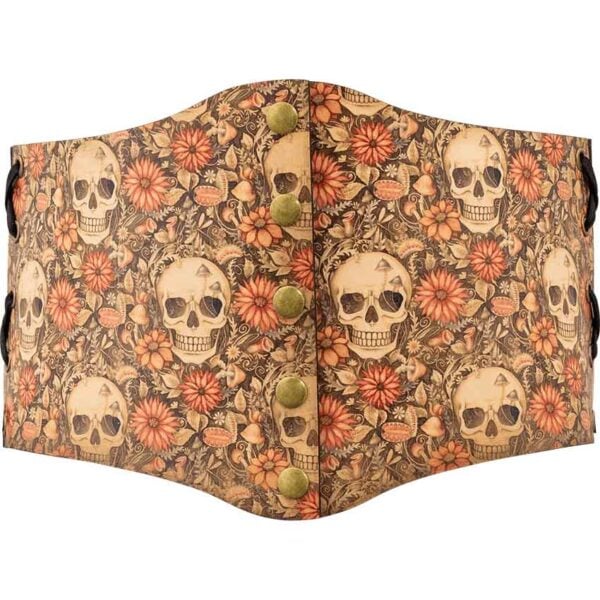 Cottagecore Skull Snap Front Waist Cincher