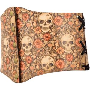 Cottagecore Skull Snap Front Waist Cincher