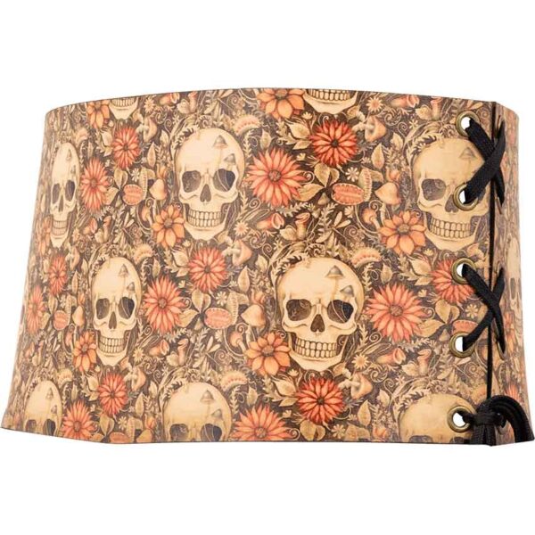 Cottagecore Skull Snap Front Waist Cincher