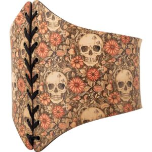 Cottagecore Skull Leather Waist Cincher