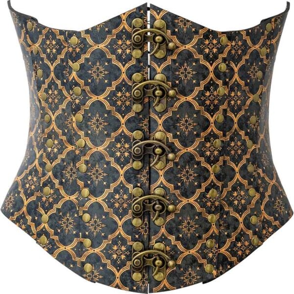 Medieval Quatrefoil Leather Corset
