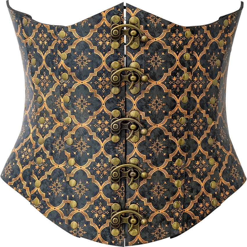 Medieval Quatrefoil Leather Corset
