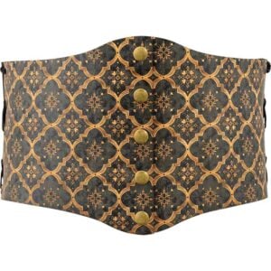 Medieval Quatrefoil Snap Front Waist Cincher