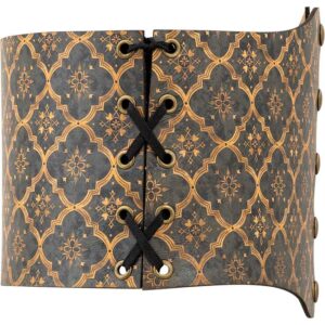 Medieval Quatrefoil Snap Front Waist Cincher