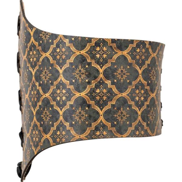 Medieval Quatrefoil Leather Waist Cincher