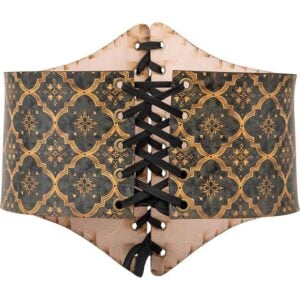 Medieval Quatrefoil Leather Waist Cincher