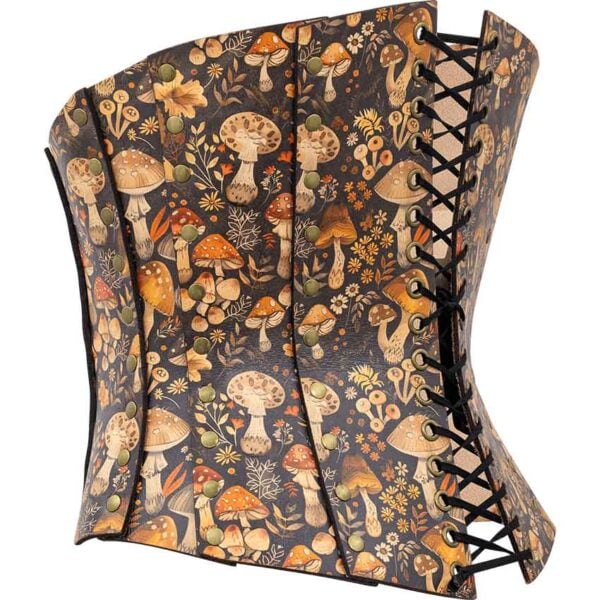 Wild Mushroom Leather Corset