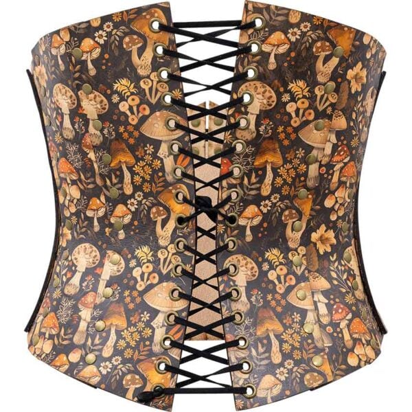 Wild Mushroom Leather Corset
