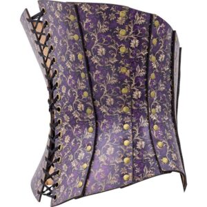 Purple Flourish Leather Corset