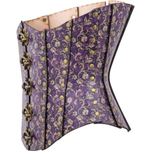 Purple Flourish Leather Corset