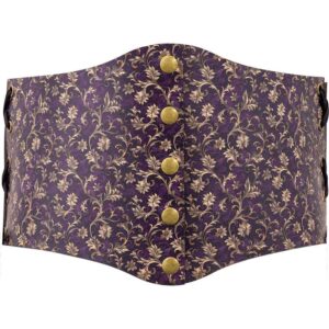 Purple Flourish Snap Front Waist Cincher
