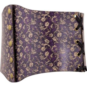 Purple Flourish Snap Front Waist Cincher