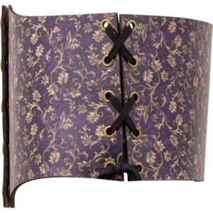 Purple Flourish Snap Front Waist Cincher