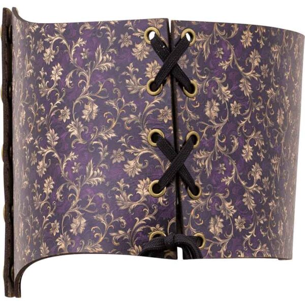 Purple Flourish Snap Front Waist Cincher