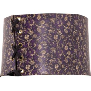 Purple Flourish Snap Front Waist Cincher