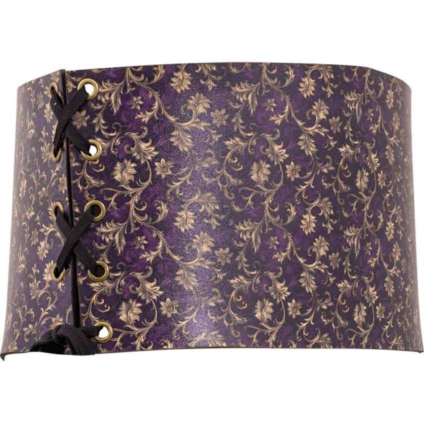 Purple Flourish Snap Front Waist Cincher
