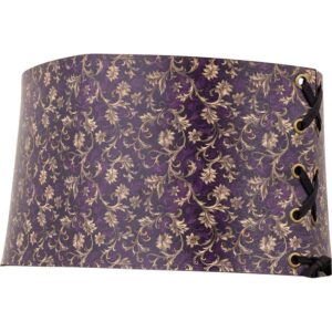 Purple Flourish Snap Front Waist Cincher