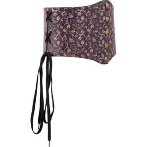 Purple Flourish Snap Front Waist Cincher
