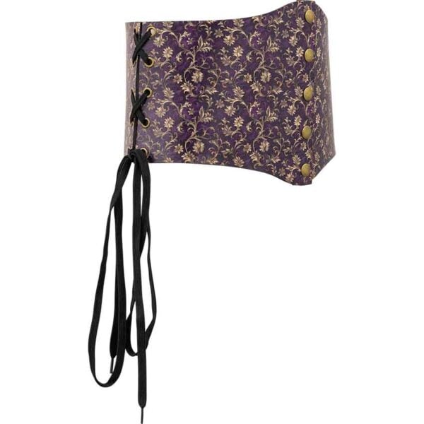 Purple Flourish Snap Front Waist Cincher