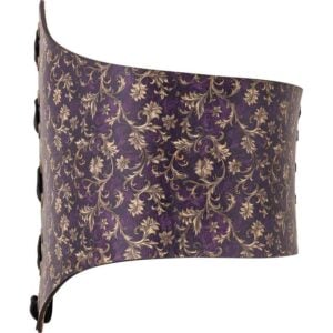 Purple Flourish Leather Waist Cincher