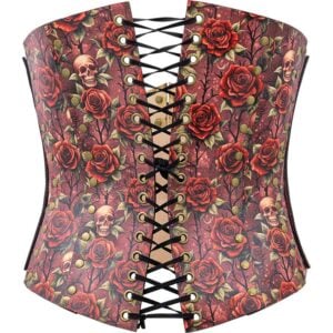Gothic Rose Leather Corset