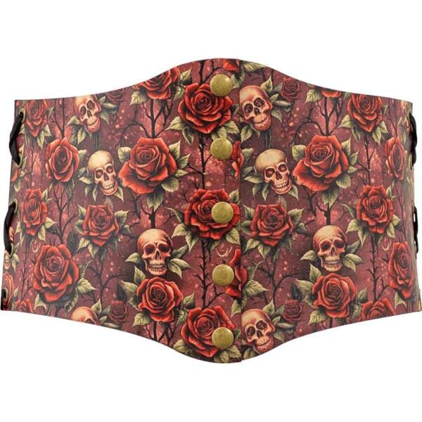 Gothic Rose Snap Front Waist Cincher