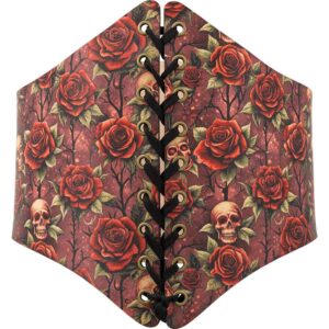 Gothic Rose Leather Waist Cincher