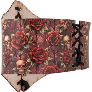 Gothic Rose Leather Waist Cincher
