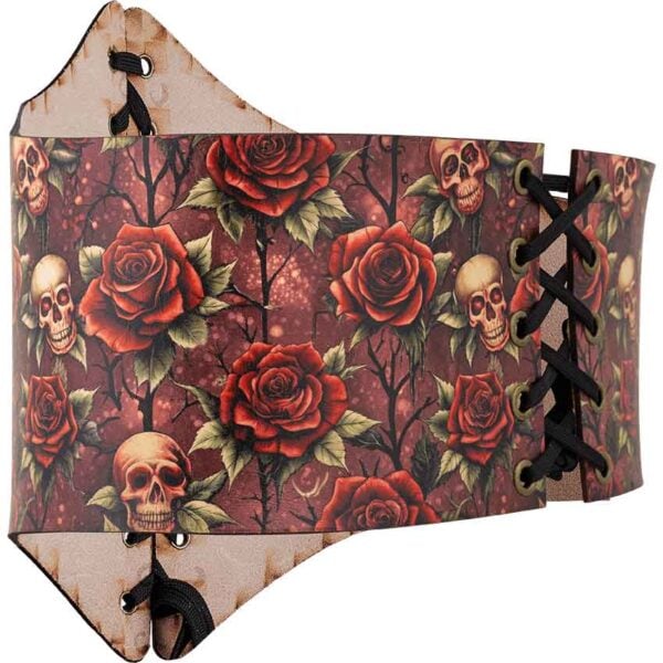 Gothic Rose Leather Waist Cincher