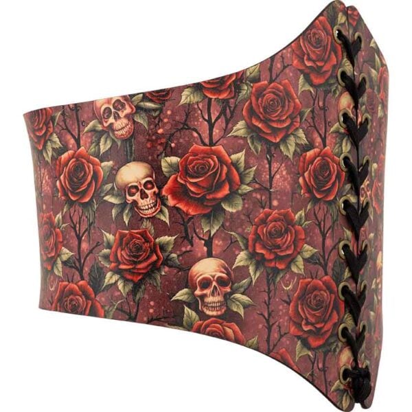 Gothic Rose Leather Waist Cincher