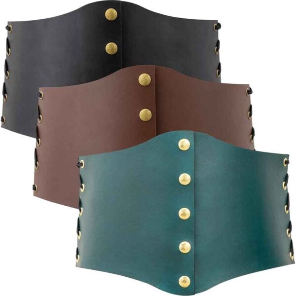 Leather Snap Front Waist Cincher