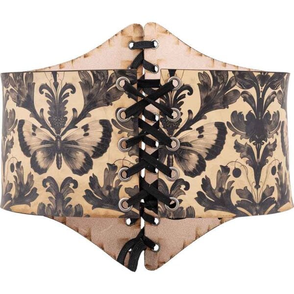 Gothic Entomology Leather Waist Cincher