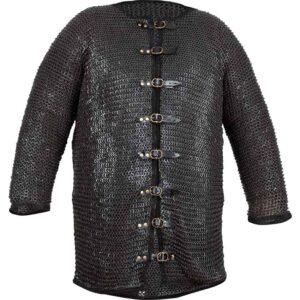 Berengar Riveted Blackened Chainmail Jacket