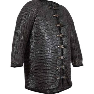 Berengar Riveted Blackened Chainmail Jacket