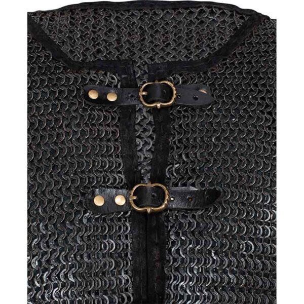 Berengar Riveted Blackened Chainmail Jacket