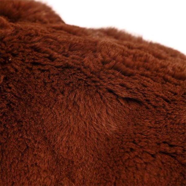 Muskrat Fur Lined Garen Suede Vest