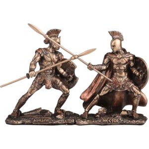 Small Hector Fighting Achilles Statues
