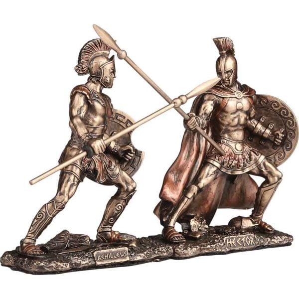 Small Hector Fighting Achilles Statues