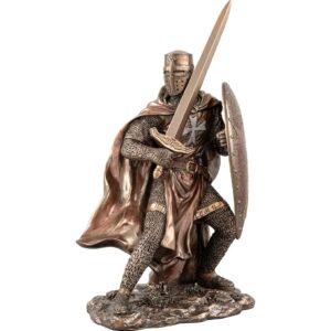 Knight Templar with Sword and Shield Statue