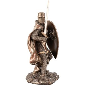 Knight Templar with Sword and Shield Statue