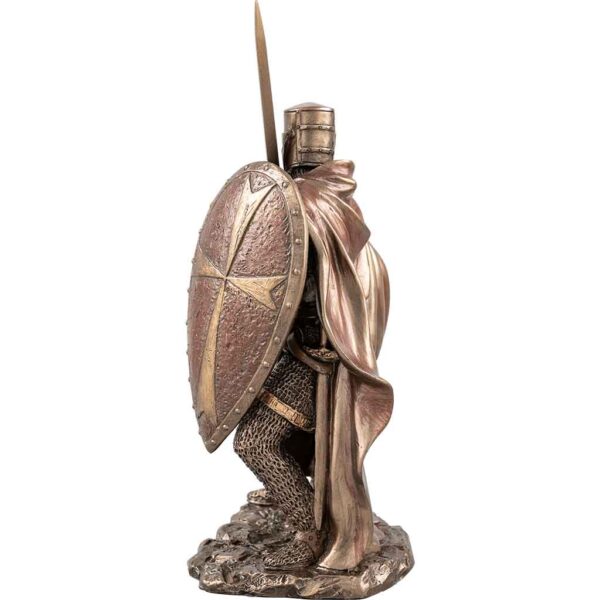Knight Templar with Sword and Shield Statue