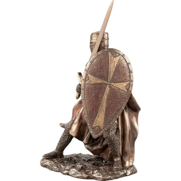 Knight Templar with Sword and Shield Statue