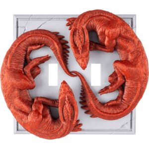 Dual Dragon Light Switch Cover