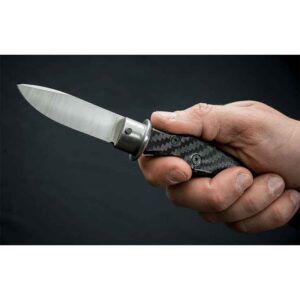 OSCI-I Carbon Fiber Sword Cane with Lockback Knife
