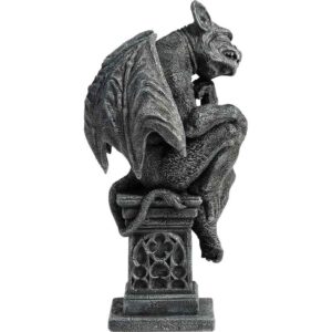 Medieval Gargoyle Thinking on Pedestal Statue
