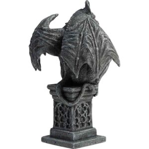Medieval Gargoyle Thinking on Pedestal Statue