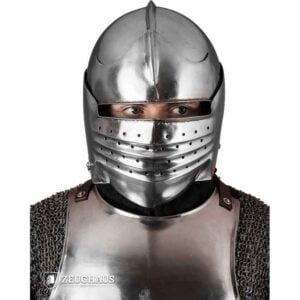 Bellows Face Sallet Helmet - Polished