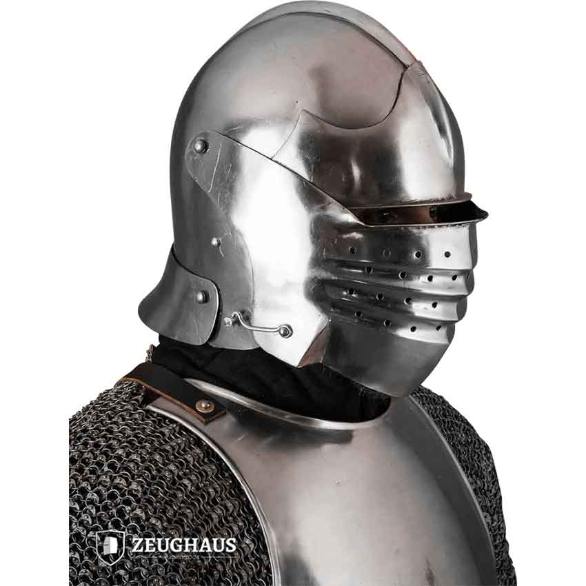 Bellows Face Sallet Helmet - Polished